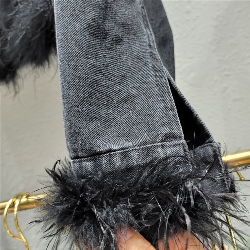 【outer】ファーデニムジャケット　M18126