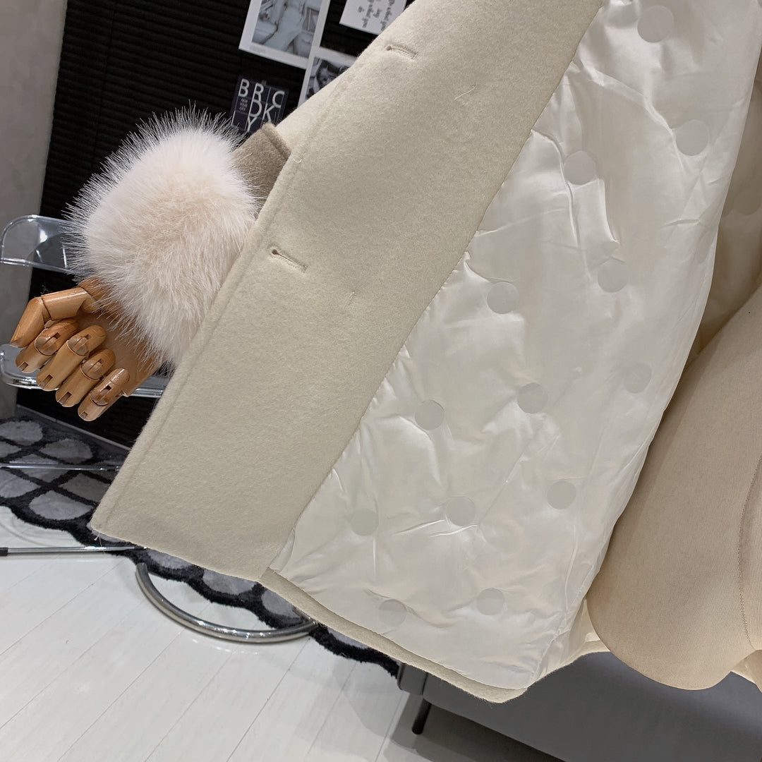 【outer】ファーダブルボタンコート　M27635