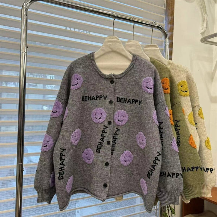 【outer】ジャカードニットカーデ　M26358