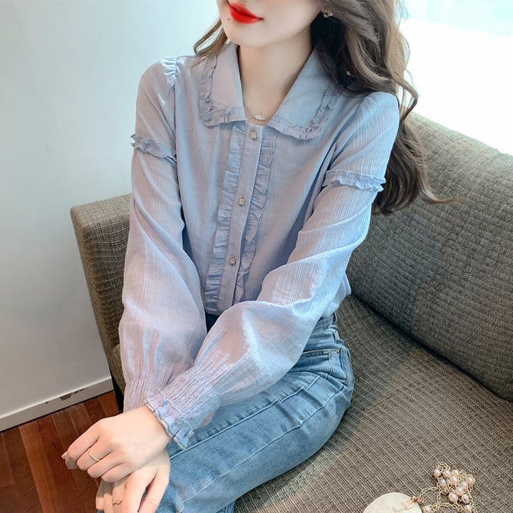 【tops】今季マストバイシャツトップス韓国系着心地良い　M17323