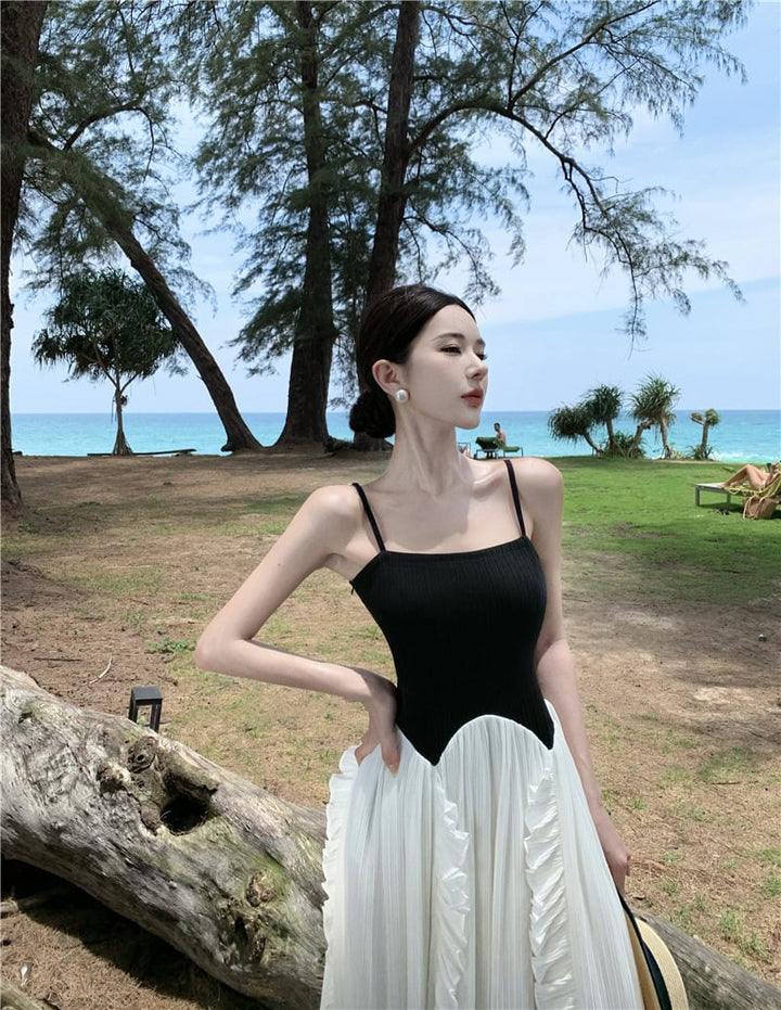 【dress】フリル切り替えワンピース　M24200