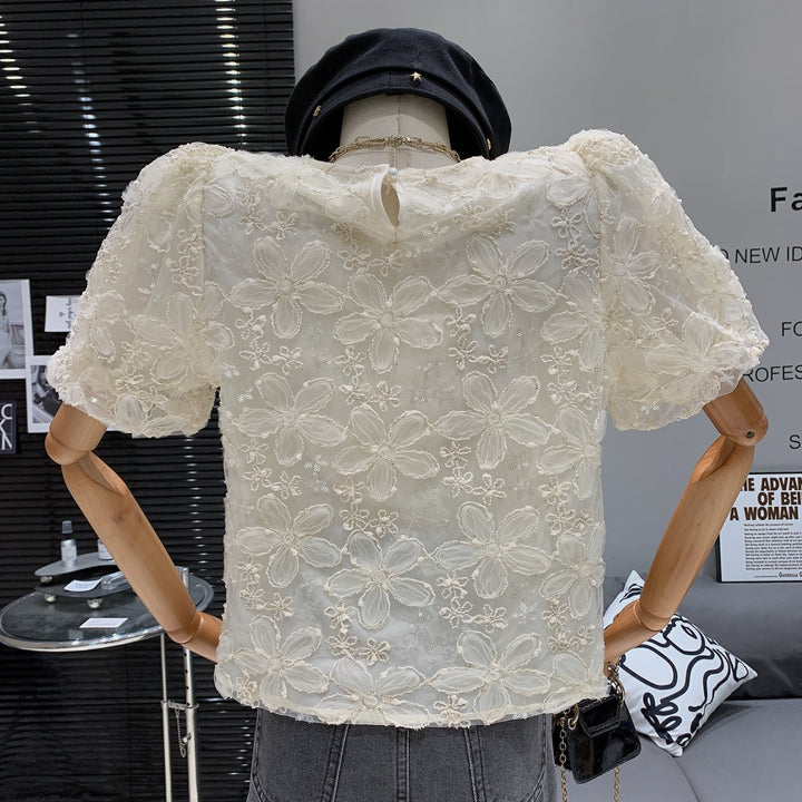 【tops】パフスリーブトップス　M24011