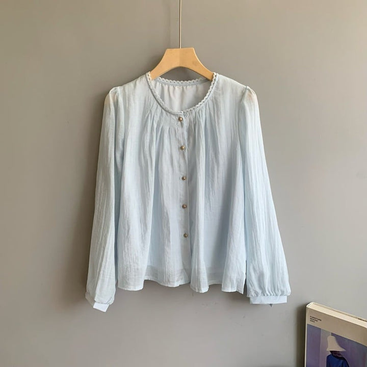 【tops】クルーネックシャツトップス　M29462