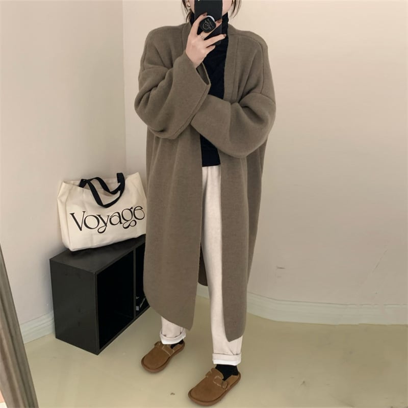 【outer】ロング丈ニットカーデ　M18409