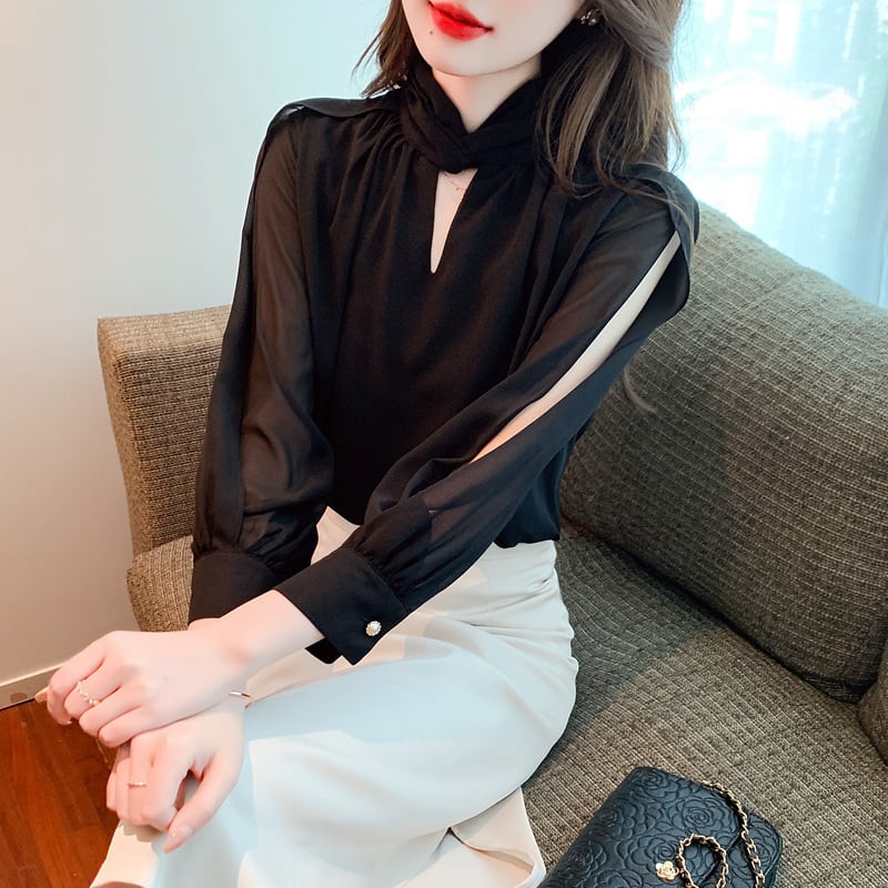 【tops】知的で品の良い♡エレガントカットワークシャツ　M17229