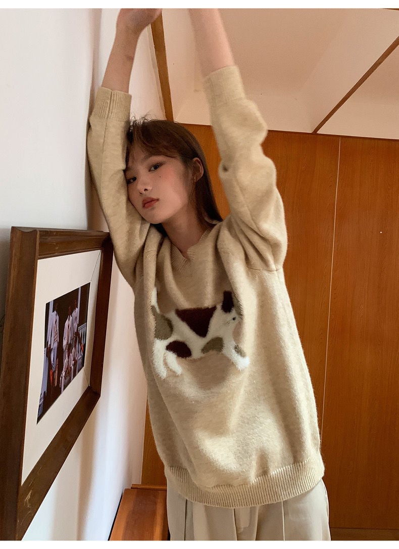 【tops】ジャカードニットセーター　M26785