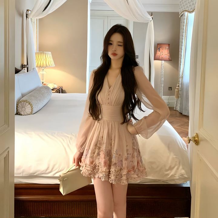 【dress】ギャザーフリルミニワンピース　N3262