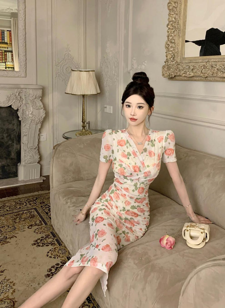 【dress】プリントワンピース　M25236