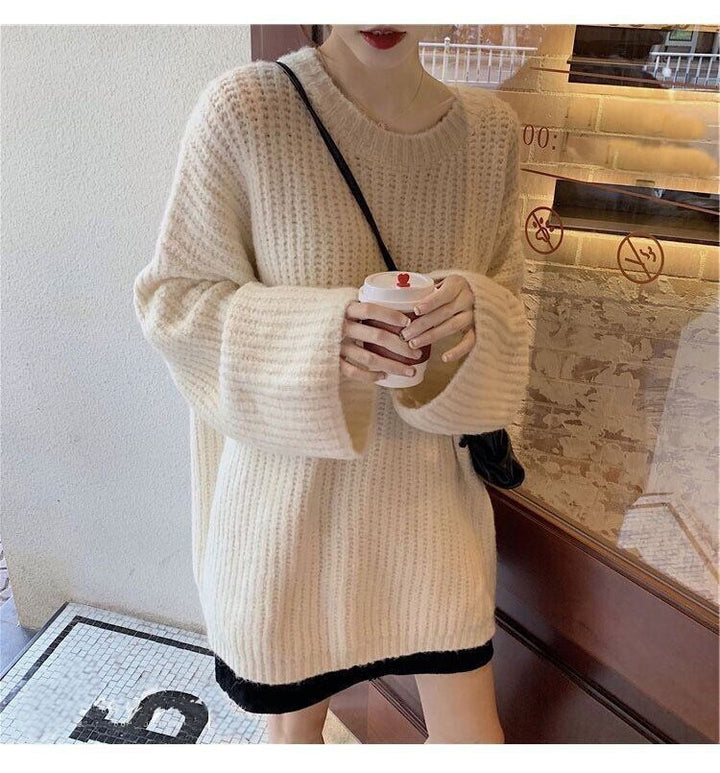 【tops】クルーネックニットセーター　M18398