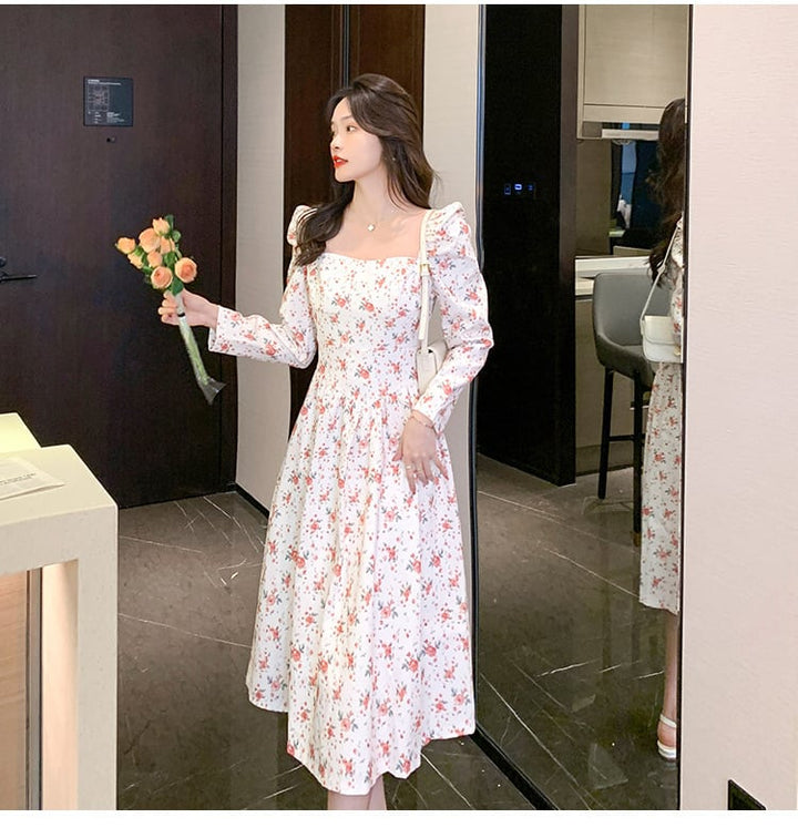 【dress】人気を独占中 スウィート花柄ワンピース着瘦せ　M17258
