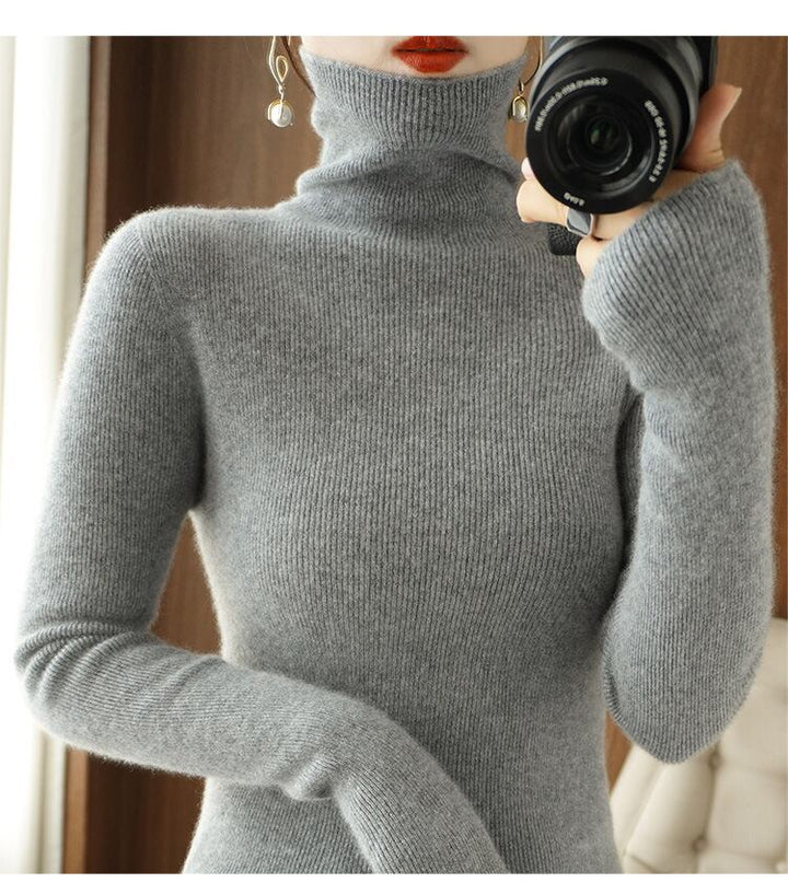 【tops】ハイネックニットプルオーバー　M19162