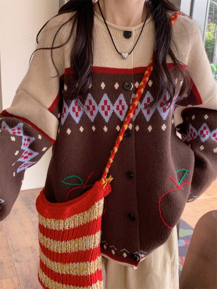 【outer】刺繍ニットカーデ　M26970