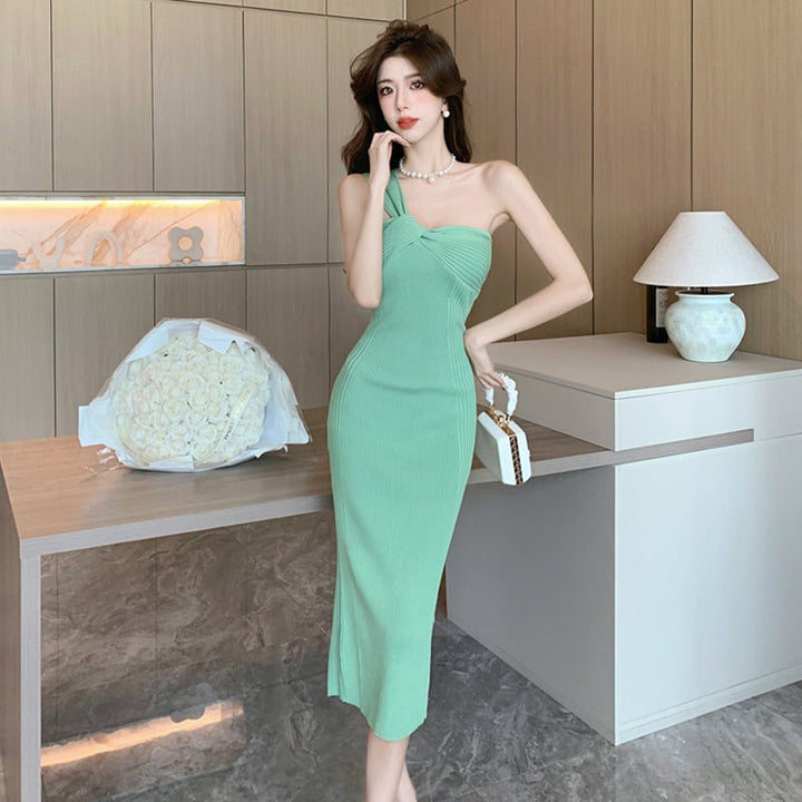 【dress】主役級ファッションデートワンピース着瘦せ　M17491
