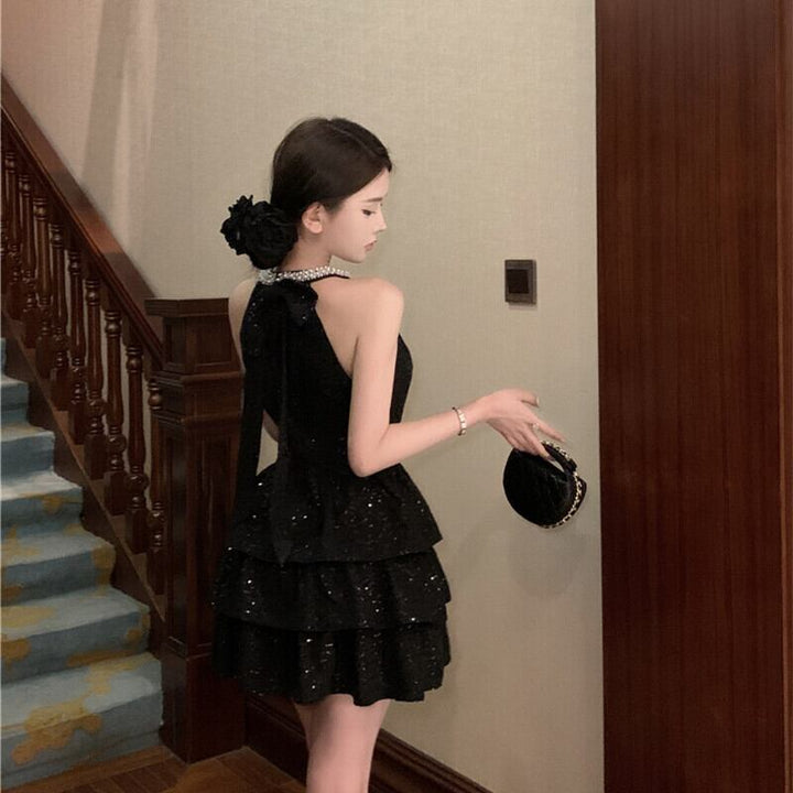 【dress】ビジューノースリーブワンピース　M30049