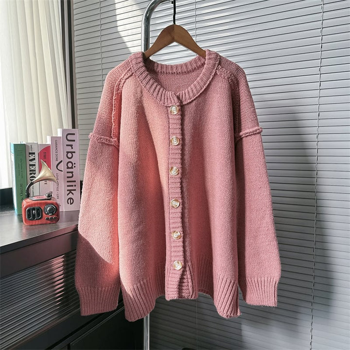 【outer】クルーネックニットカーデ　M25670