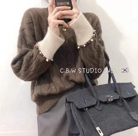 【tops】キラキラニットセーター　M18335
