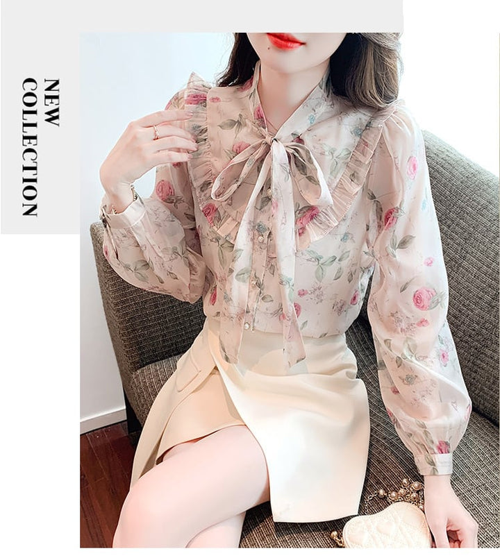 【tops】柔らかくて優しい印象スウィートシャツトップス　M17390