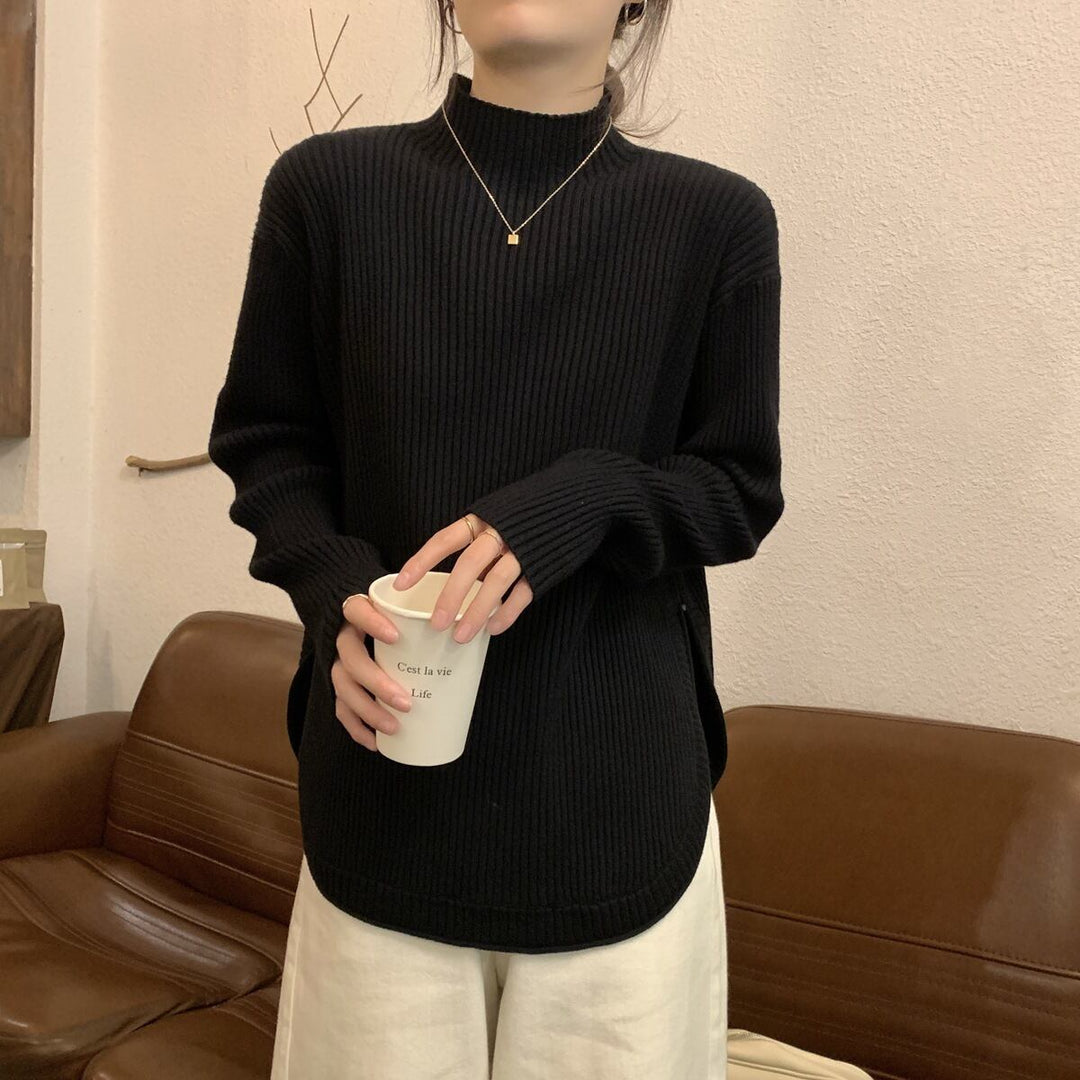 【tops】スリットニットセーター　M27982