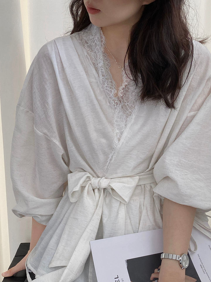 【tops】レースドッキングトップス Q8244