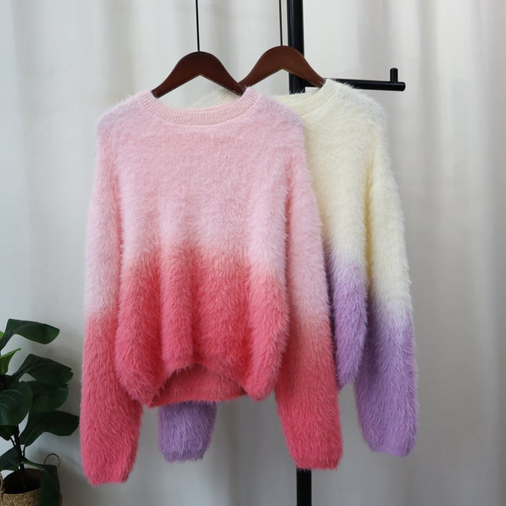 【tops】グラデーションニットセーター　M26528