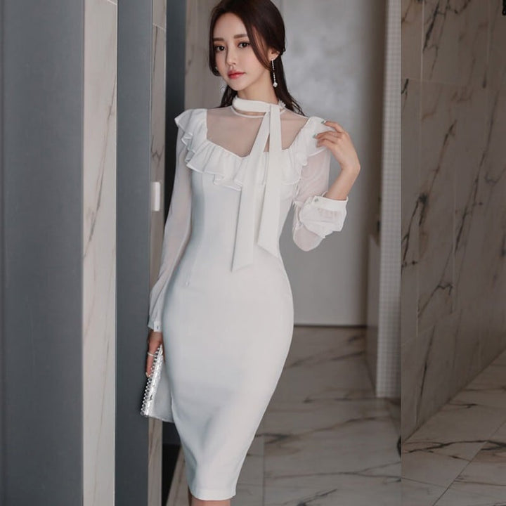 【dress】女性力を高める～切り替えデートワンピース　M17409