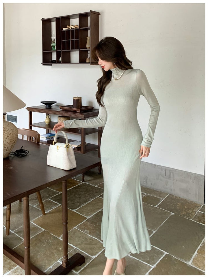【dress】マーメイドニットワンピース　M27389