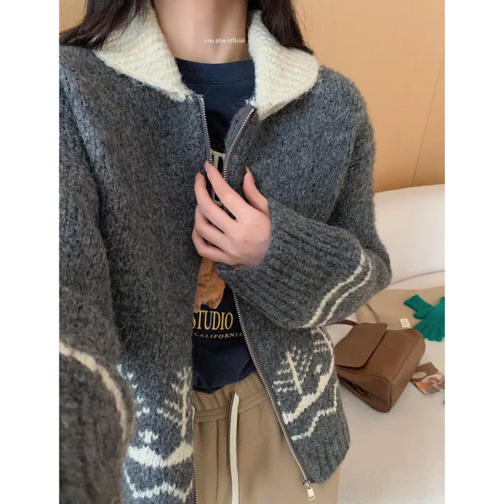 【outer】ファスナーニットカーデ　M27805
