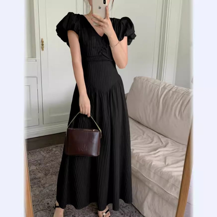 【dress】Vネックワンピース　M24039