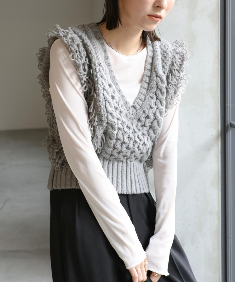 【tops】Vネックベスト　M26625