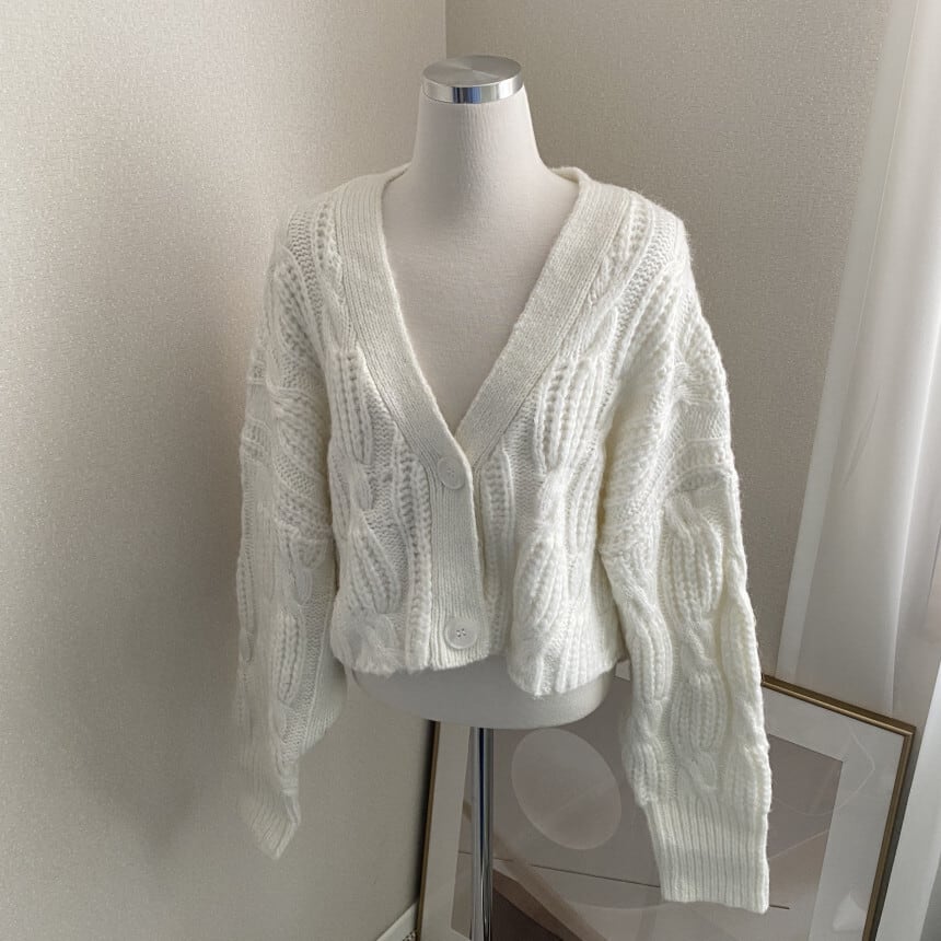 【outer】Vネックニットカーデ　M26658