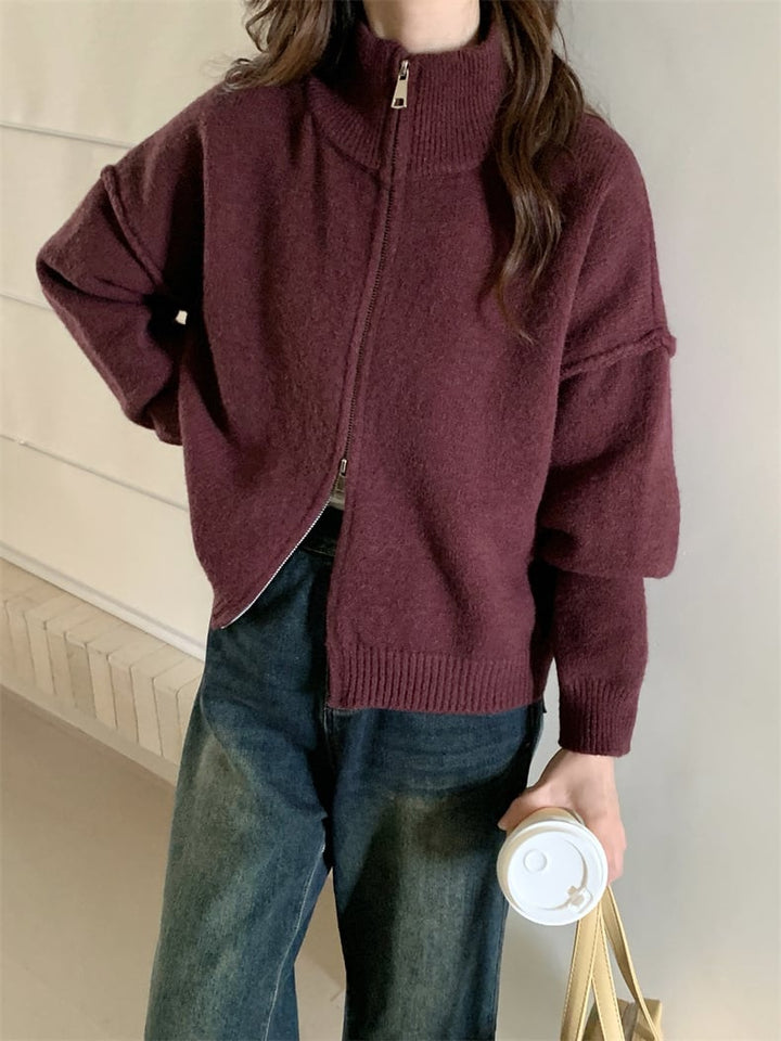 【outer】Wジップニットカーデ　M25985