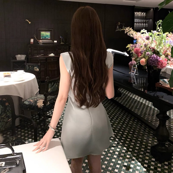 【dress】スパンコール付きキャミワンピース Q8379
