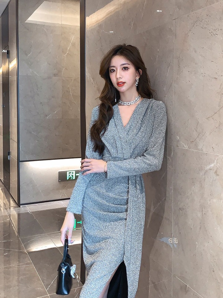 【dress】Vネックデートワンピース　M18898