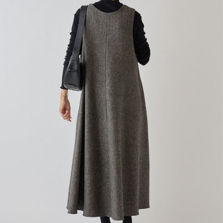 【dress】Vネックベストワンピース　M28039