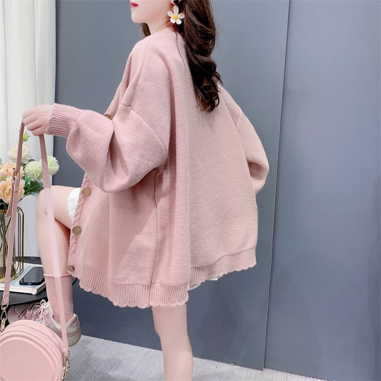 【outer】クルーネックニットカーデ　M26467