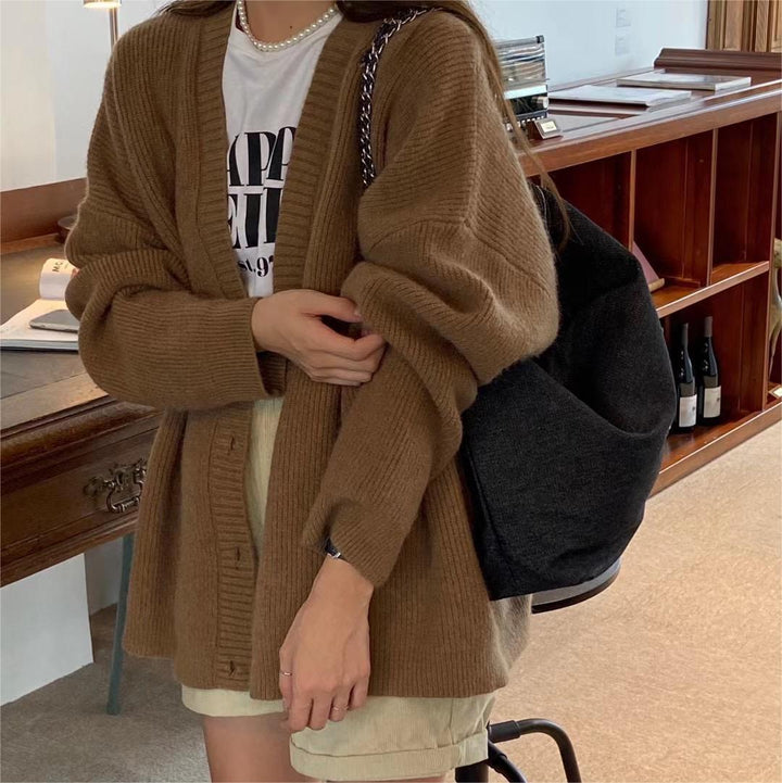 【outer】Vネックニットカーデ　M27242