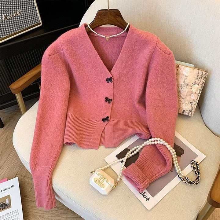 【outer】Vネックニットカーデ　M26413