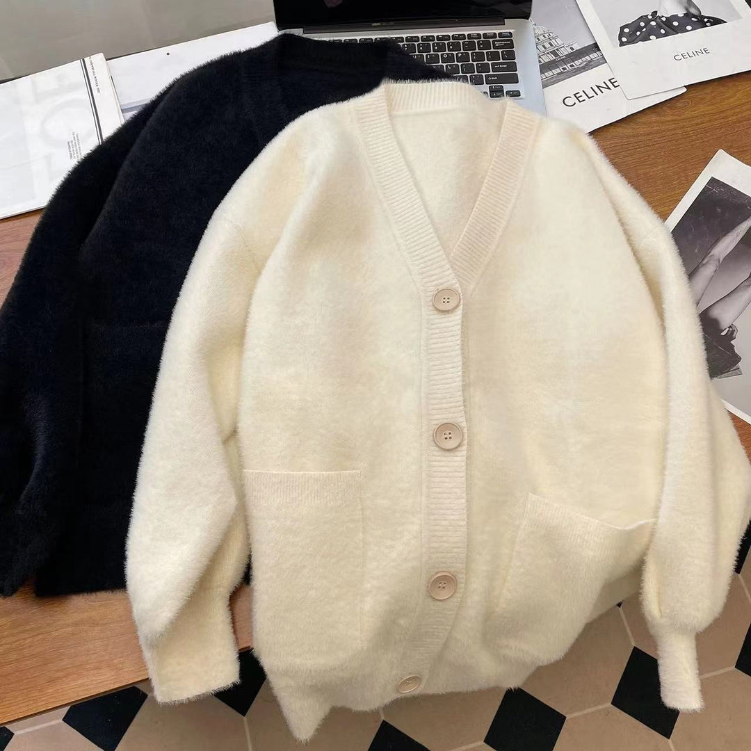 【outer】Vネックニットカーデ　M26270