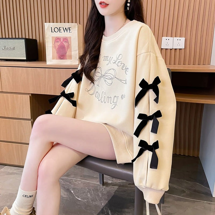 【tops】リボン付きプルオーバー　M26564