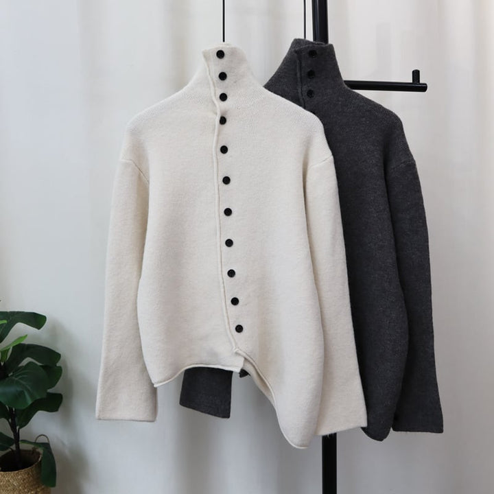 【outer】ボタンデザインニットカーデ　M26851