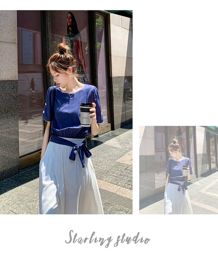 【dress】人気上昇中 エレガント切り替えデートワンピース　M16820