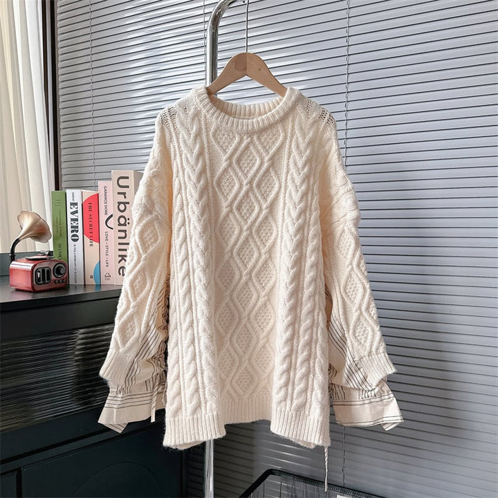 【tops】ドッキングニットセーター　M18003