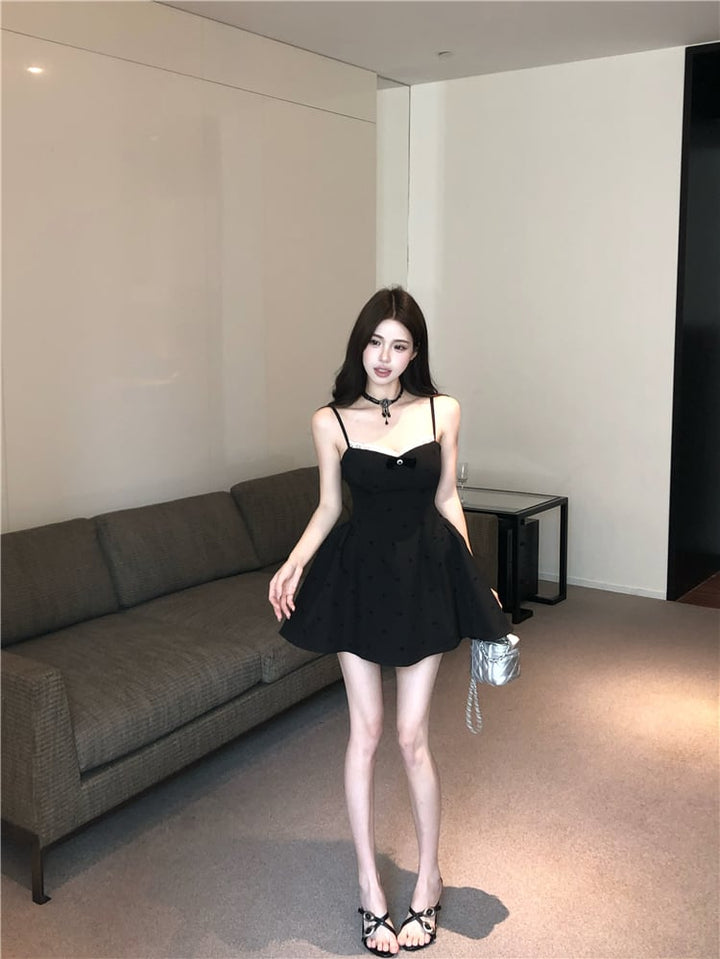 【dress】レース切り替えキャミワンピース　M30066