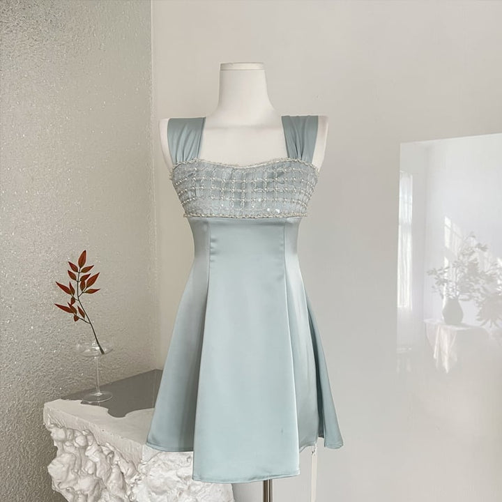 【dress】スパンコール付きキャミワンピース Q8379