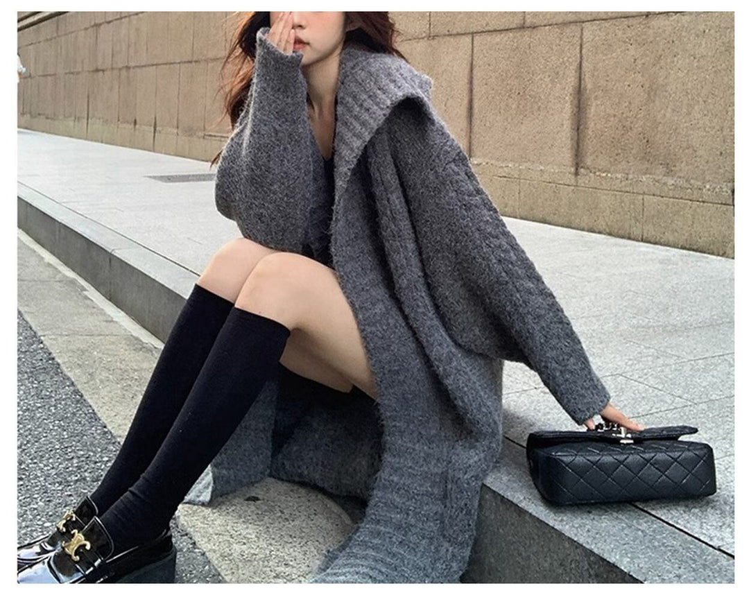 【outer】ロング丈ニットカーデ　M18317