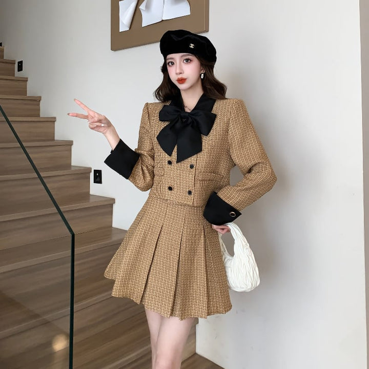 【set】ショートジャケット×スカートセット　M19337