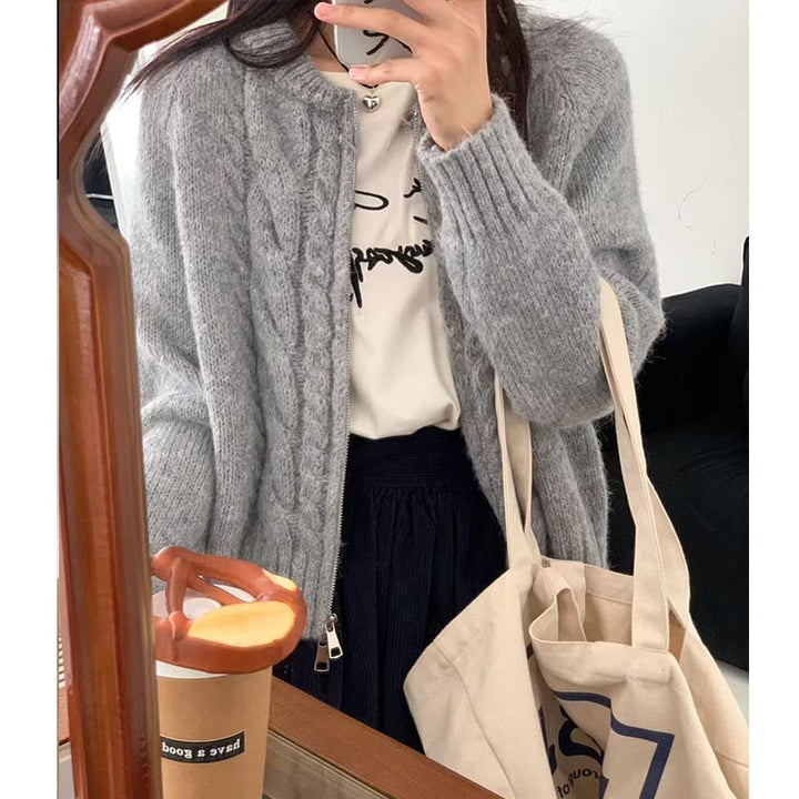 【outer】ファスナーニットカーデ　M27021