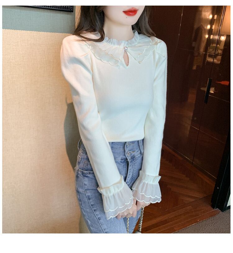 【tops】レースニットトップス　M18850
