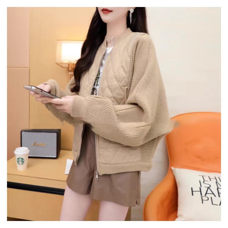 【outer】切り替えニットカーデ　M27024