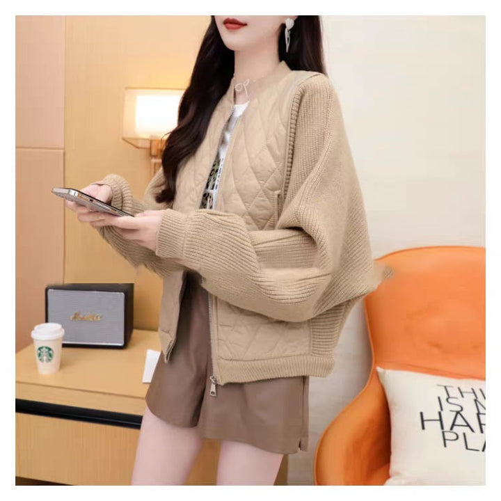 【outer】切り替えニットカーデ　M27024